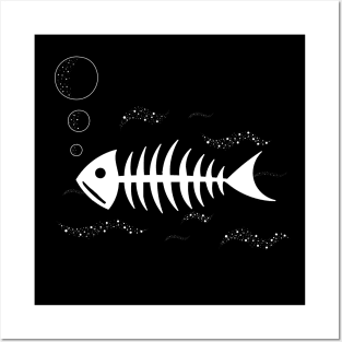 Fish bone Posters and Art